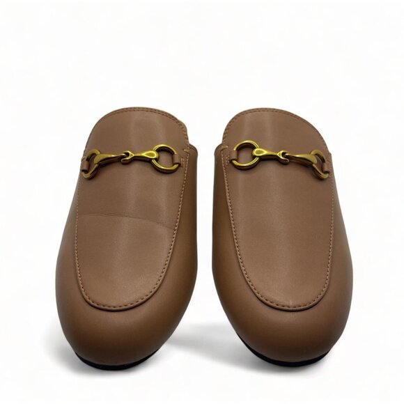 Vertundy Women's Mules Low Heel Flats Leather Slip On Backless Sandals Lady Work - Picture 5 of 7